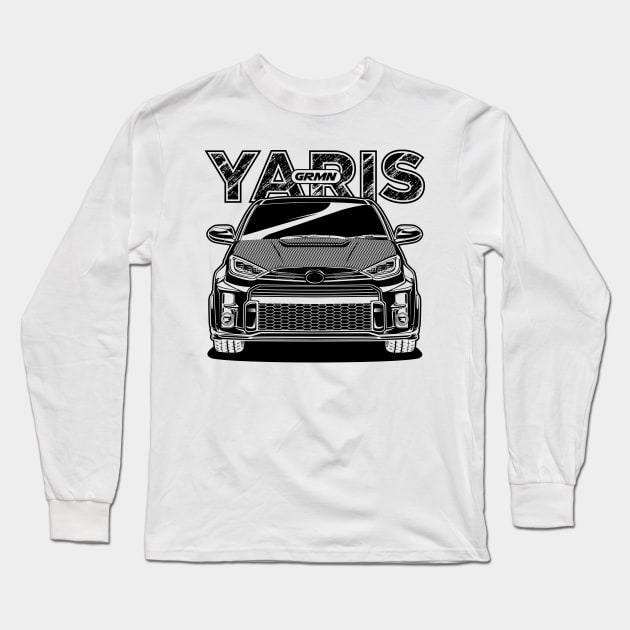 GRMN Yaris - Black Print Long Sleeve T-Shirt by WINdesign